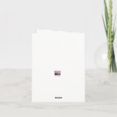 Carte pour notes blanc pourpre Dahlia (Dos)