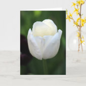 carte pour notes blanc "puissant" (Fleur jaune)