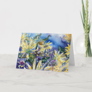 carte pour notes blanc "Sunflowers III"