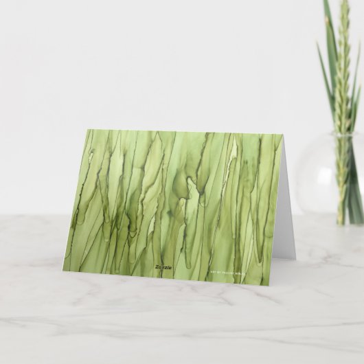 Carte pour notes blanc vert Péridot inhabituel (Dos)