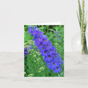 CARTE POUR NOTES BLEU BRILLANT DE DELPHINIUM