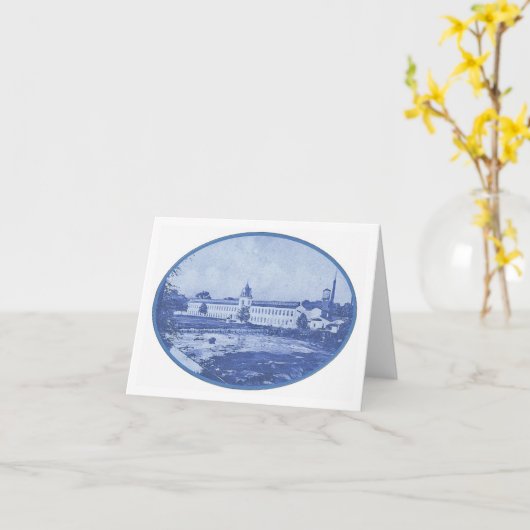 Carte pour notes bleu Camperdown (Fleur jaune)