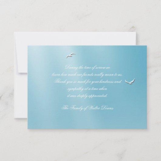 Carte pour notes bleu de Merci de perte de ciel (Devant)