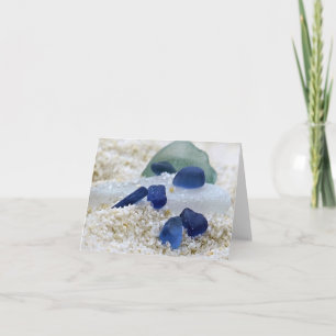 Carte pour notes - Bleu et Verre Aqua