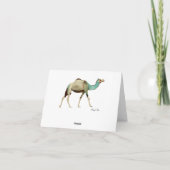 Carte pour notes bleu rêveur de chameaux (Dos)