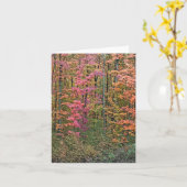 carte pour notes "BOIS EN AUTOMNE" (Fleur jaune)
