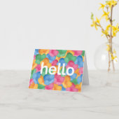 Carte pour notes - Bonjour (Fleur jaune)