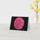 Carte pour notes bouquet rose chaud (Fleur jaune)