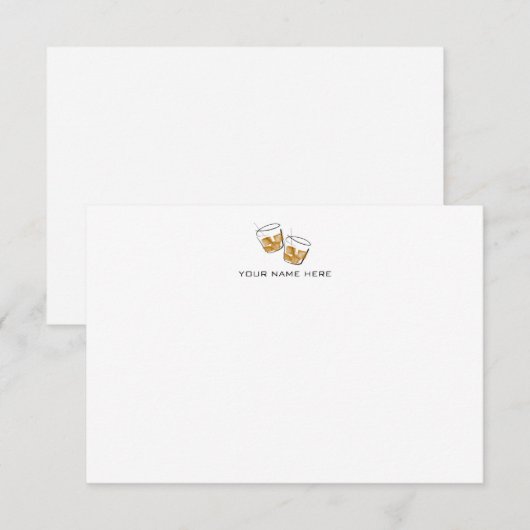 Carte pour notes Bourbon/Whiskey (Devant / Derrière)