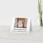 CARTE POUR NOTES BOUTIQUE ANTIQUE DE PARIS (Dos)