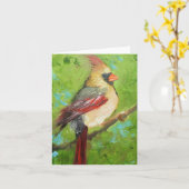 carte pour notes cardinal (Fleur jaune)