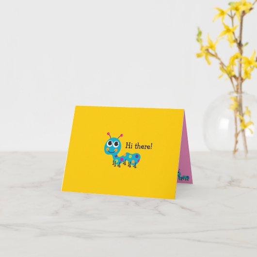 Carte pour notes Caterpillar (Fleur jaune)