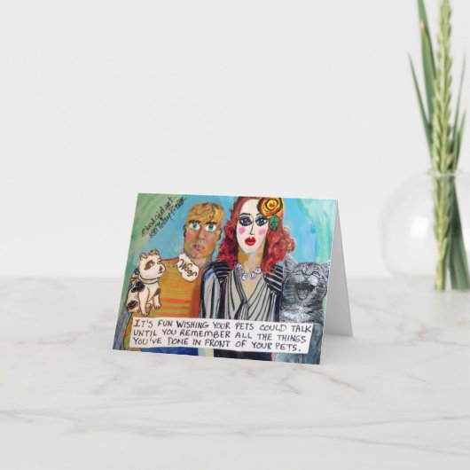 CARTE POUR NOTES-C'EST AMUSANT DE SOUHAITER QUE VO (Devant)