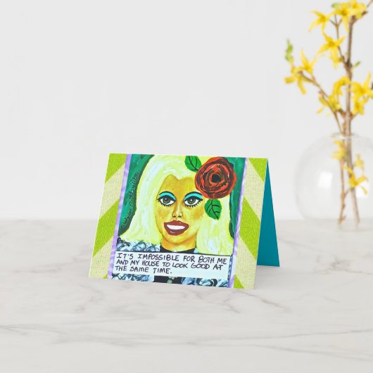 CARTE POUR NOTES-C'EST IMPOSSIBLE POUR MOI ET MA M (Fleur jaune)