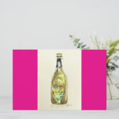 Carte pour notes Champagne rose (Debout devant)