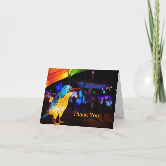 Carte pour notes chinois de lanterne bleu (Devant)