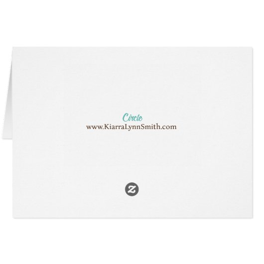 Carte pour notes circulaire (Dos Horizontal)