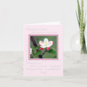 Carte pour notes classique en fleurs d'Apple rose (Devant)