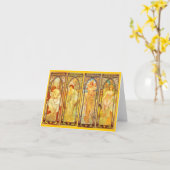 Carte pour notes-classique/Vintage-Mucha 25 (Fleur jaune)