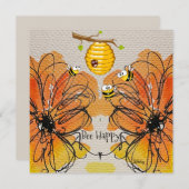 Carte pour notes d'abeilles occupé (Devant / Derrière)