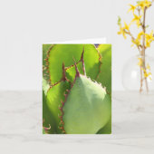 Carte pour notes d'agave vert (Fleur jaune)