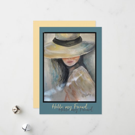 Carte pour notes d'amis (Devant/Arrière en situation)