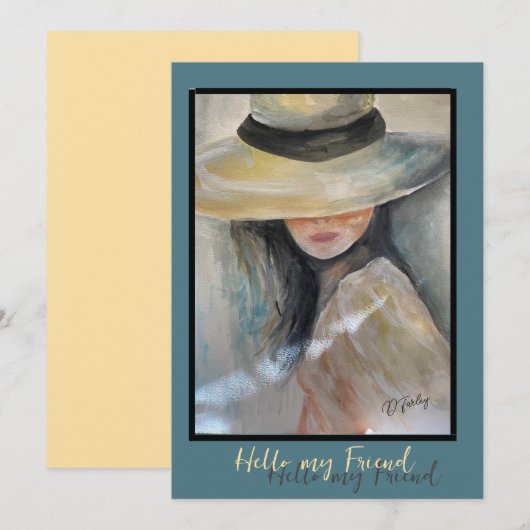 Carte pour notes d'amis (Devant / Derrière)