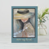 Carte pour notes d'amis (Debout devant)