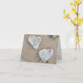 carte pour notes d'amour corail (Fleur jaune)