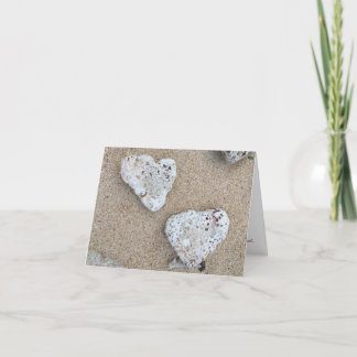 carte pour notes d'amour corail