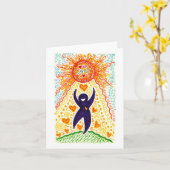 Carte pour notes d'AMOUR = de LUMIÈRE = de DIEU (Fleur jaune)