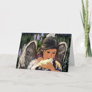 Carte pour notes d'ange de Natif américain