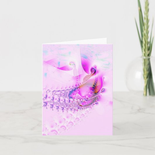 carte pour notes d'art Abstrait "rose" (Devant)