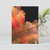 Carte pour notes d'art fractal jaune orange blanc  (Debout devant)