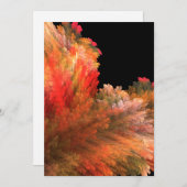 Carte pour notes d'art fractal jaune orange blanc  (Devant / Derrière)