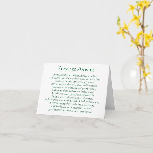 Carte pour notes d'Artemis (Fleur jaune)