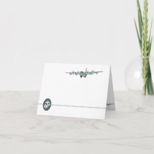 Carte pour notes d'aviation de l'usmc C-130