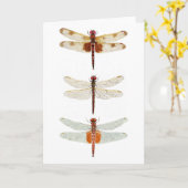 Carte pour notes de 3 espèces de libellule (Fleur jaune)