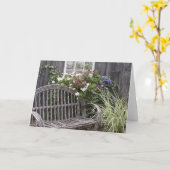 Carte pour notes de banc rustique (Fleur jaune)