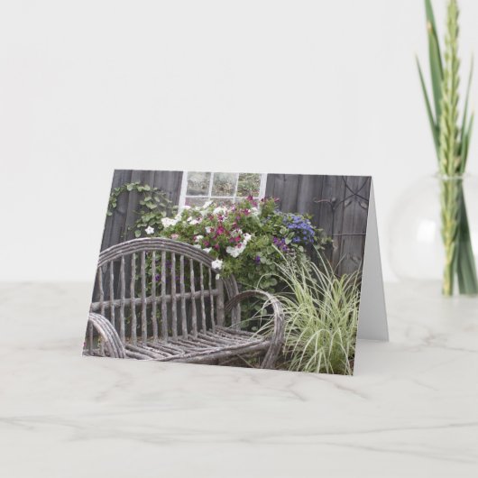 Carte pour notes de banc rustique (Devant)