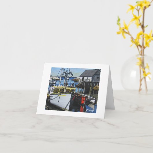 Carte pour notes de bateau d'art textile (Fleur jaune)