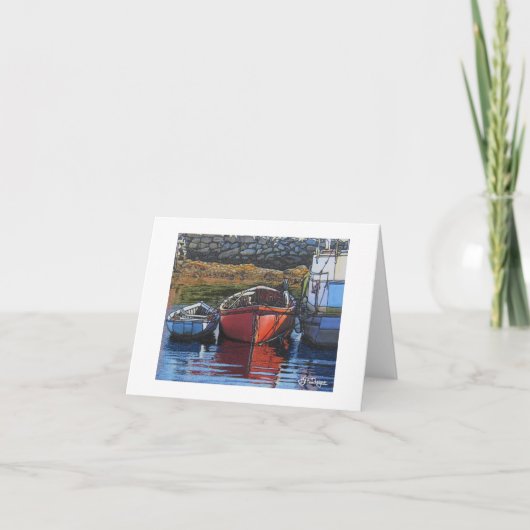 Carte pour notes de bateau d'art textile (Devant)