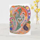 Carte pour notes de Birds of a Feather (Fleur jaune)