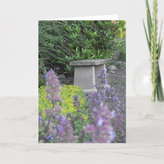 Carte pour notes de blanc de banc de jardin