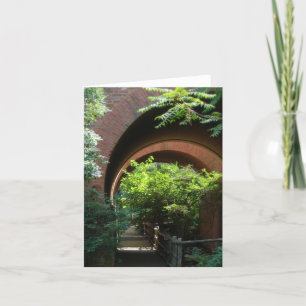 Carte pour notes de blanc de chemin de jardin