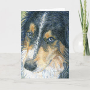 Carte pour notes de border collie