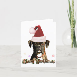 Carte pour notes de boxeur de Noël