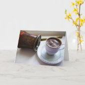 Carte pour notes de café turc (Fleur jaune)