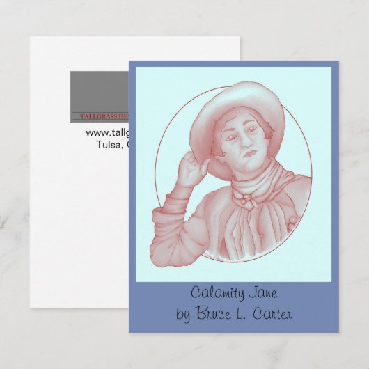 Carte pour notes de "Calamity Jane" (Devant / Derrière)