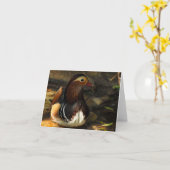 Carte pour notes de canard (Fleur jaune)